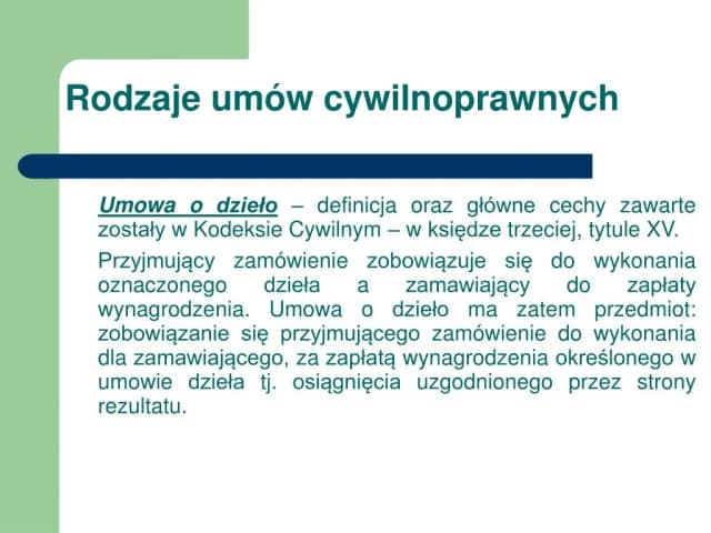 Jakie są rodzaje umów i ich znaczenie w prawie cywilnym?